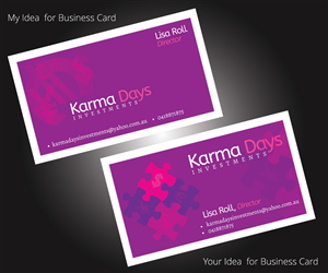 Visitenkarten-Design von Designer Destiny für Karma Daya Investments | Design #1886530