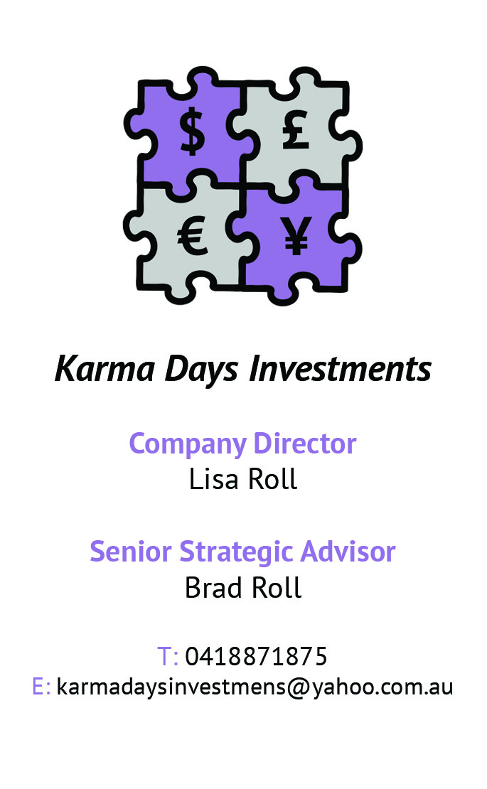 Visitenkarten-Design von jordantheplatt für Karma Daya Investments | Design #1884002