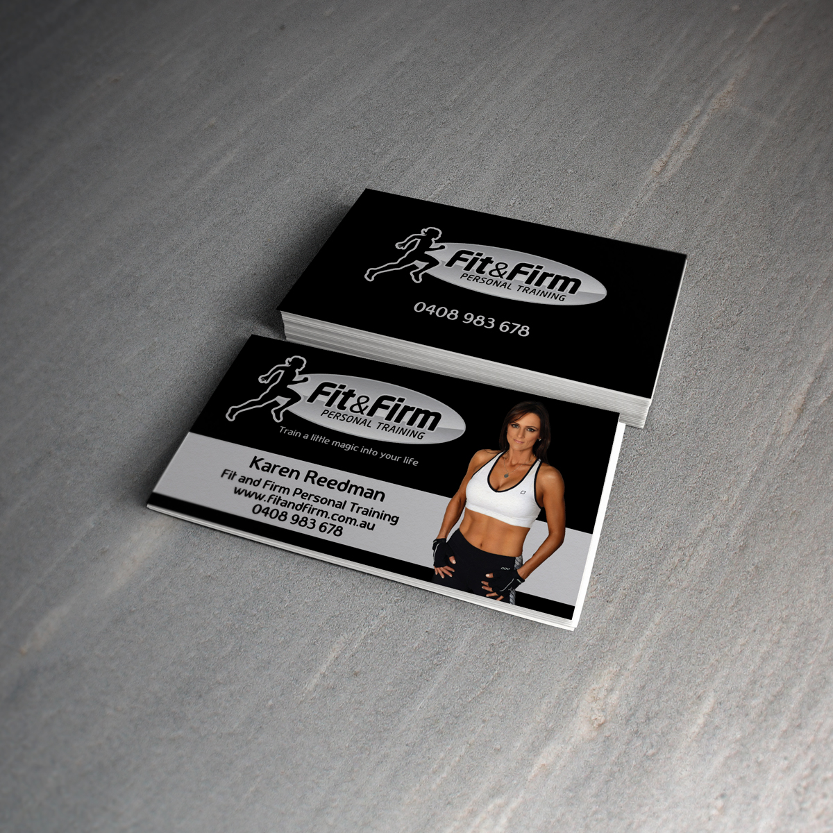 Diseño de Tarjeta de Presentación por Sheldon para Fit and Firm Personal Training | Diseño #1932576