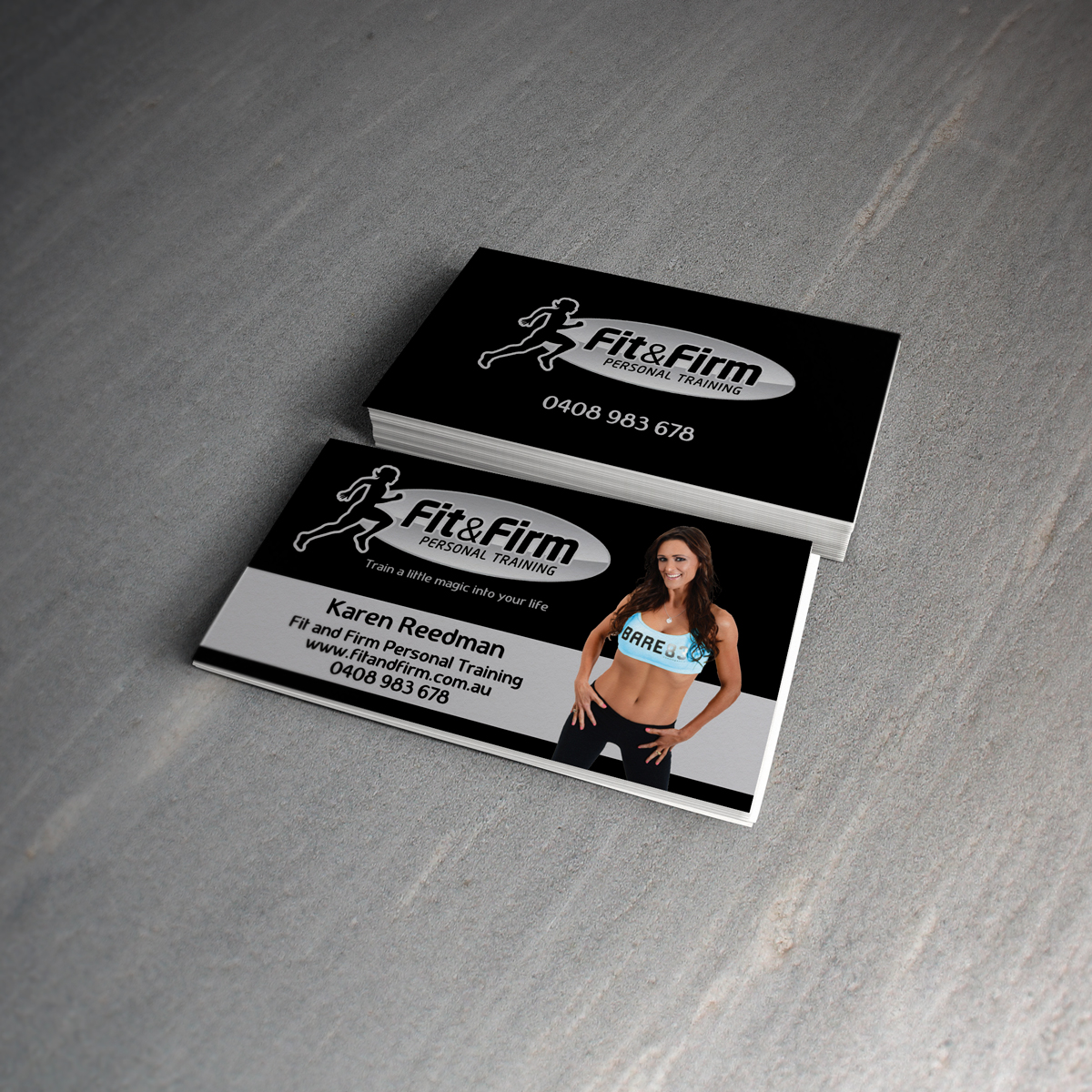 Business Card Design by Sheldon for Fit and Firm Personal Training | Design #1932583