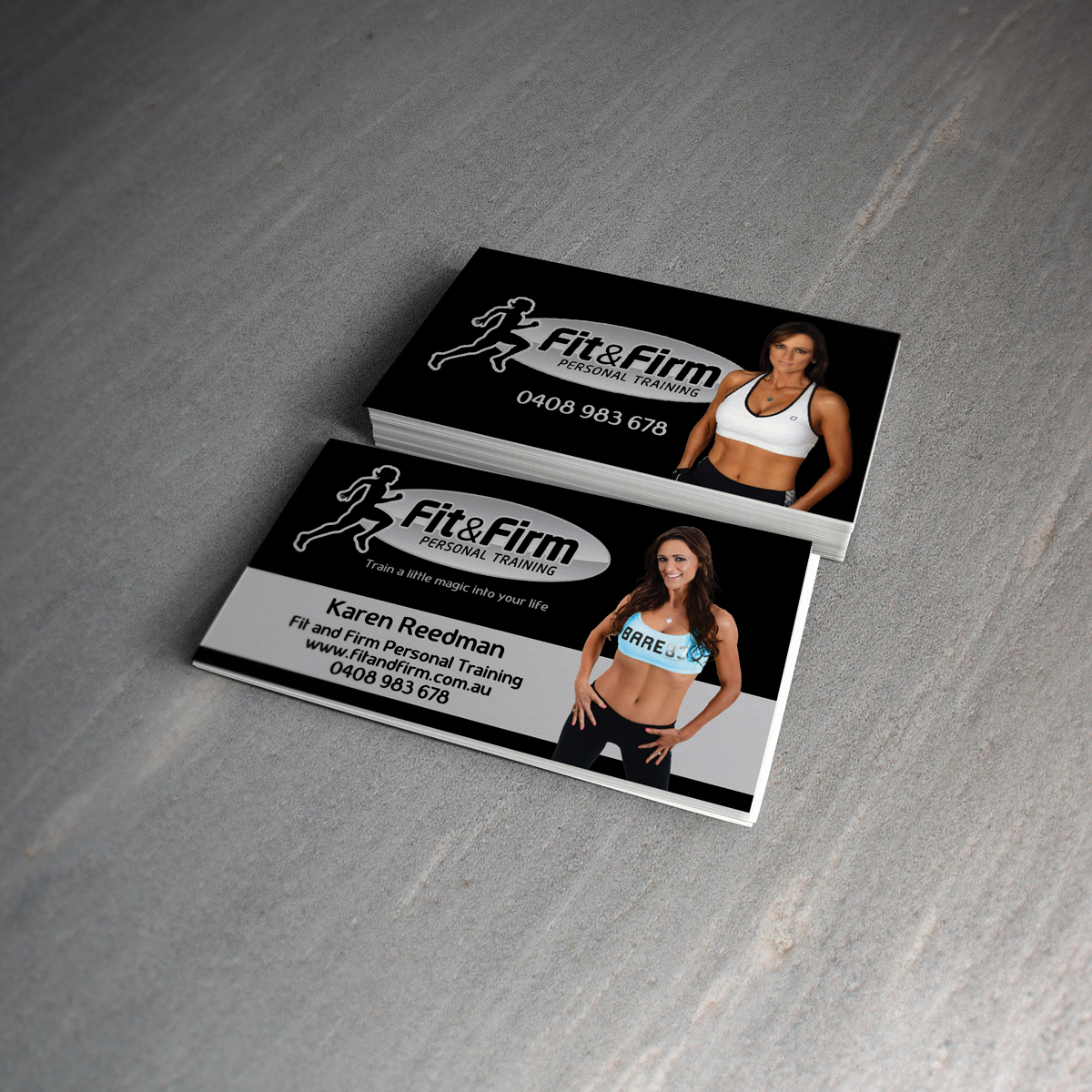 Business Card Design by Sheldon for Fit and Firm Personal Training | Design #1932605