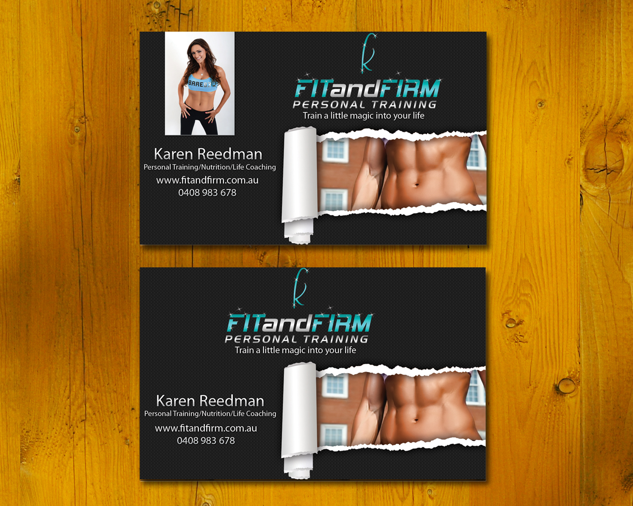 Diseño de Tarjeta de Presentación por Akaram Advertising para Fit and Firm Personal Training | Diseño #1929387