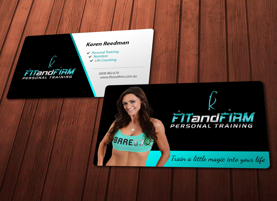 Business Card Design by Chere for Fit and Firm Personal Training | Design #1931268