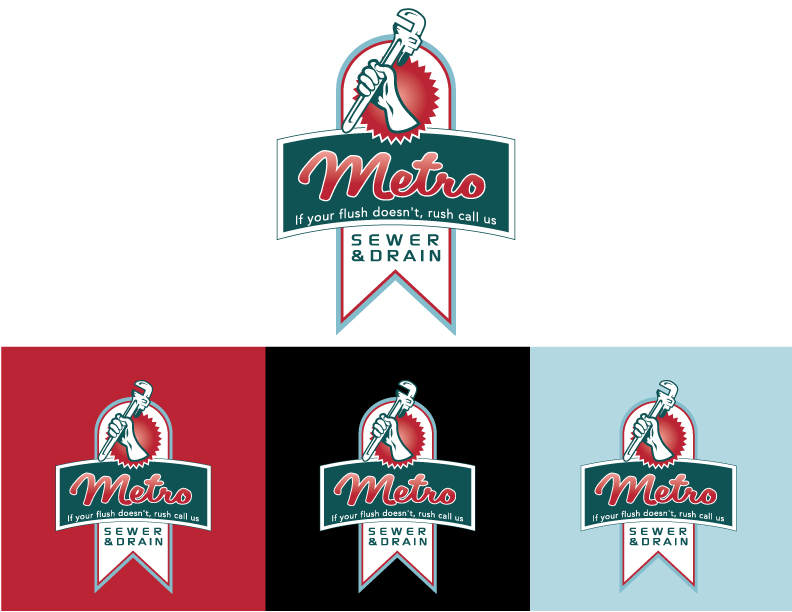 Logo Design by by hand design for Metro Sewer and Drain | Design #1901767
