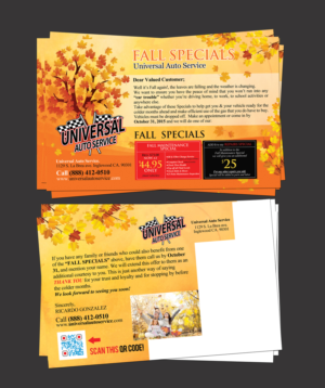GET YOUR CAR READY FOR FALL SPECIAL | Postcard Design by NatPearlDesigns