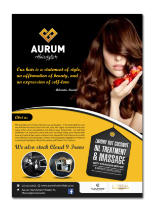 Flyer Design by debdesign for Aurum Hairstylists | Design: #7489240