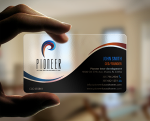 Business Card Design by chandrayaan.creative for Pioneer Inter-Development, Inc.  | Design: #7444306