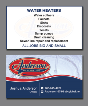 Business Card Design by Lanka Ama for Anderson Plumbing | Design: #7449974