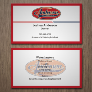 Diseño de Tarjeta de Presentación por Lanka Ama para Anderson Plumbing | Diseño: #7450071