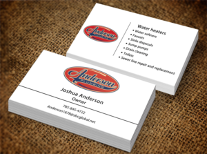 Diseño de Tarjeta de Presentación por Lanka Ama para Anderson Plumbing | Diseño: #7450073