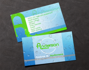 Business Card Design by DCMadrid for Anderson Plumbing | Design: #7477144