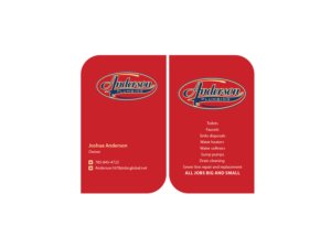 Business Card Design by Creations Box 2015 for Anderson Plumbing | Design: #7455906