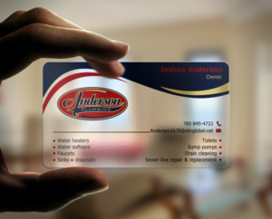 Business Card Design by chandrayaan.creative for Anderson Plumbing | Design: #7450685