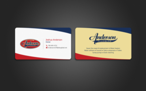 Business Card Design by chandrayaan.creative for Anderson Plumbing | Design: #7450686