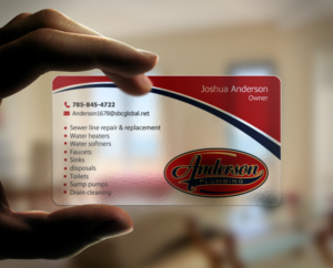 Business Card Design by chandrayaan.creative for Anderson Plumbing | Design: #7450688