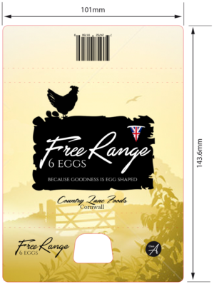 free range egg pack. for local uk region | Packaging Design by Marta Sobczak 