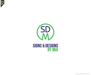 Logo Design by poisonvectors for Signs & Designs by Mia | Design #7707606