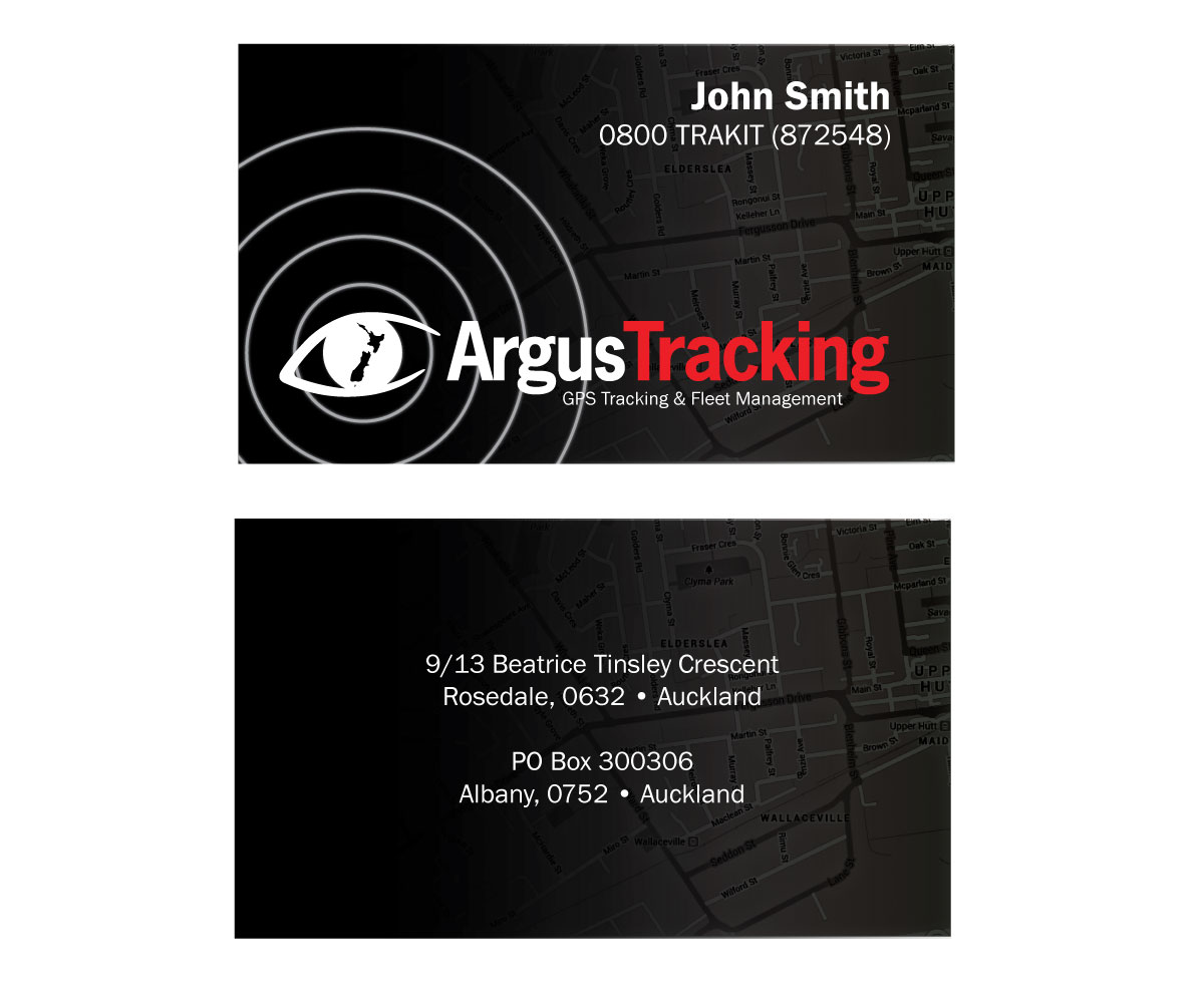 Business Card Design by ellefancy for Argus Tracking Ltd | Design #1874908