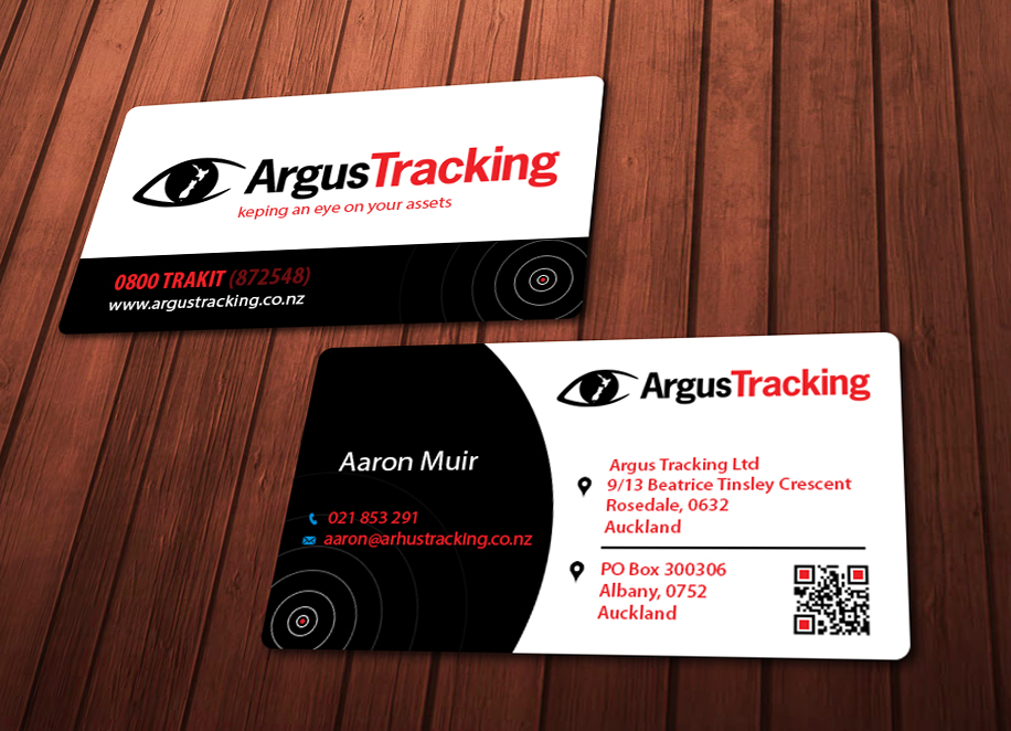Business Card Design by Chere for Argus Tracking Ltd | Design #1884162