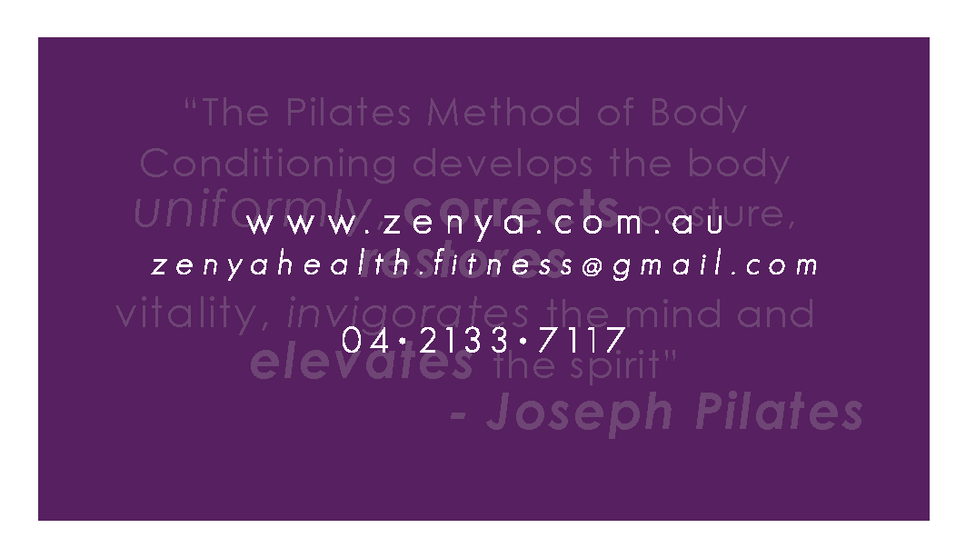 Business Card Design by madartnyc for Zenya Health & Fitness | Design #1886332