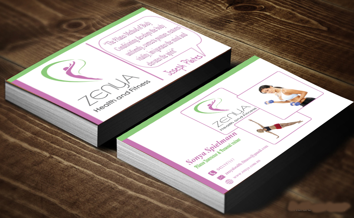 Business Card Design by Harshan for Zenya Health & Fitness | Design #1900895