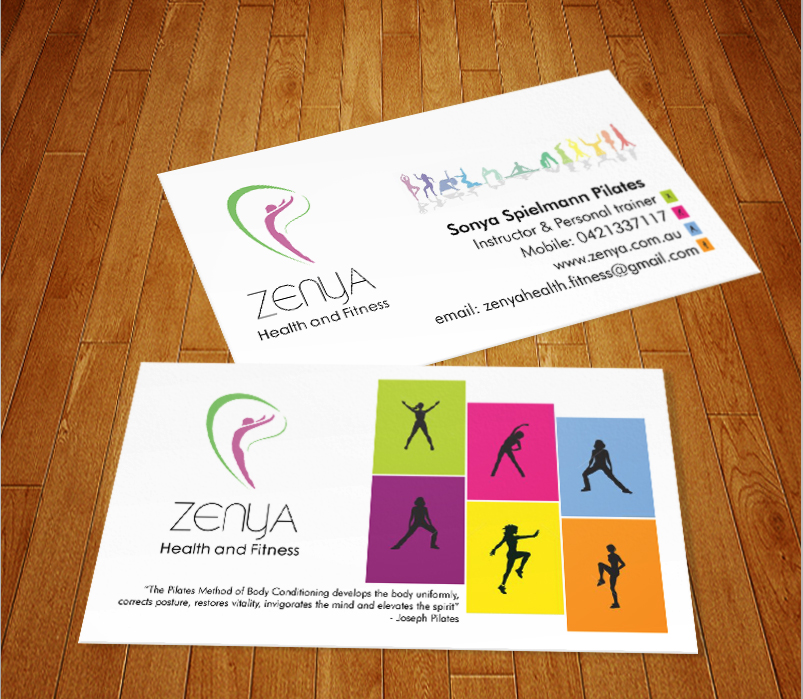 Visitenkarten-Design von Ushan sampath für Zenya Health & Fitness | Design #1873572