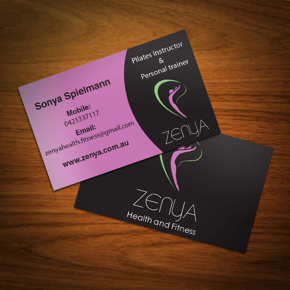 Business Card Design by mediamunki for Zenya Health & Fitness | Design #1890499