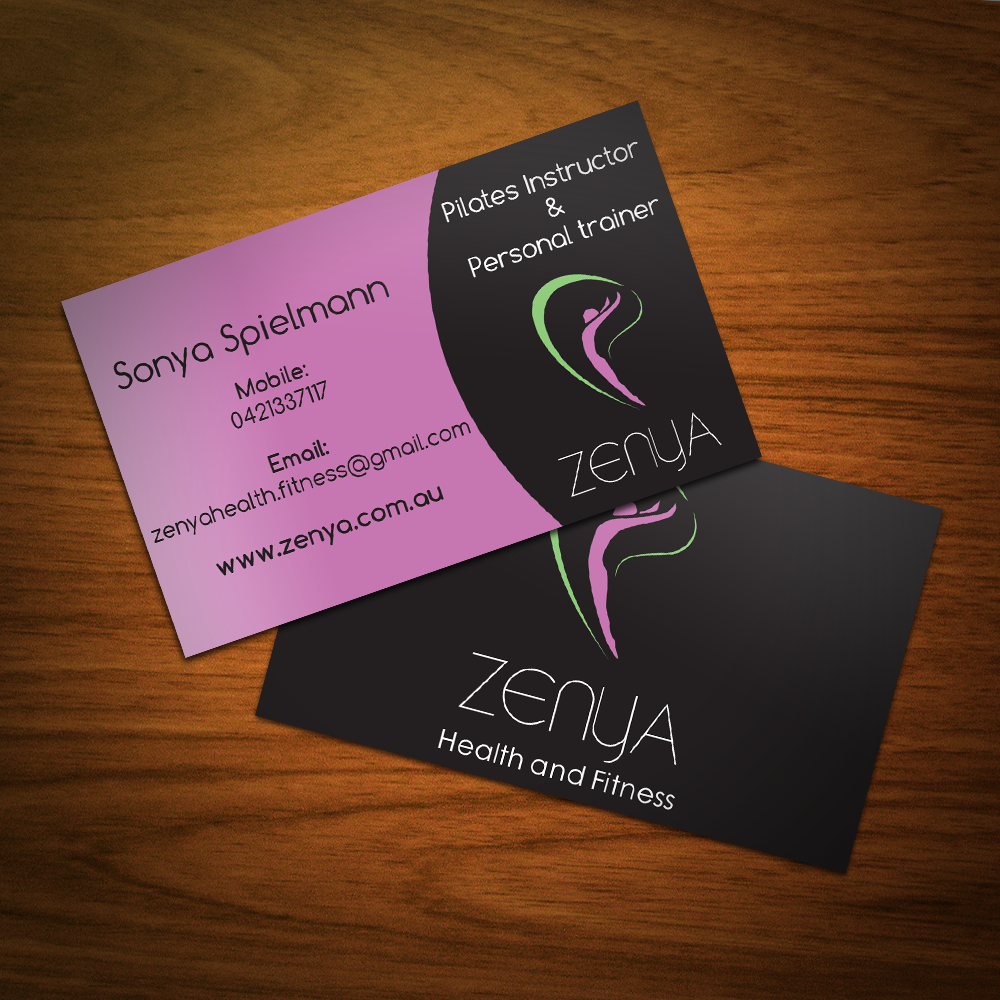 Business Card Design by mediamunki for Zenya Health & Fitness | Design #1890553