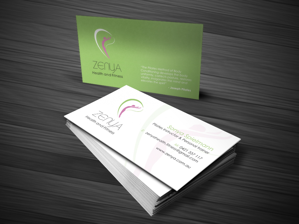 Design de Carte de Visite par Atvento Graphics pour Zenya Health & Fitness | Design #1873092