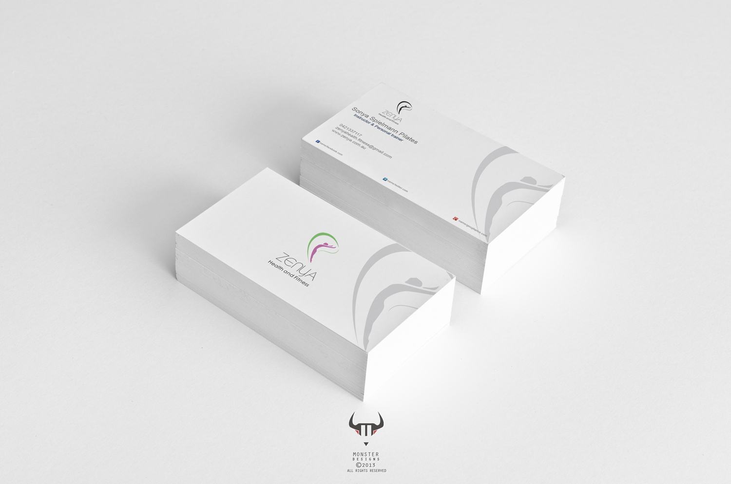 Business Card Design by Monster designs for Zenya Health & Fitness | Design #1881962