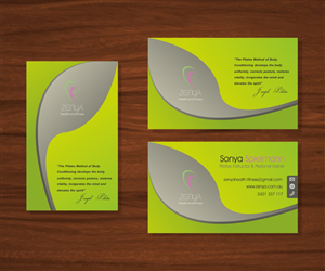 Business Card Design by FutureDesigne for Zenya Health & Fitness | Design: #1889829