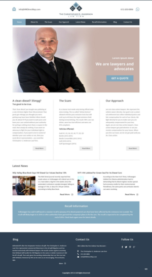 Web Design by pb for The Christopher G. Anderson Law Firm | Design: #7544211