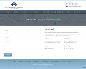 Web Design by pb for The Christopher G. Anderson Law Firm | Design: #7612538