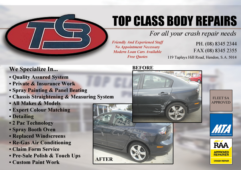 Design de Flyer par Mariah Adkins pour Top Class Body Repairs | Design #1893852