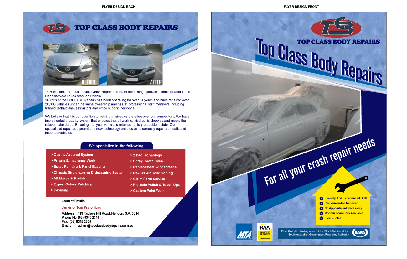 Flyer-Design von designgreen für Top Class Body Repairs | Design #1881093