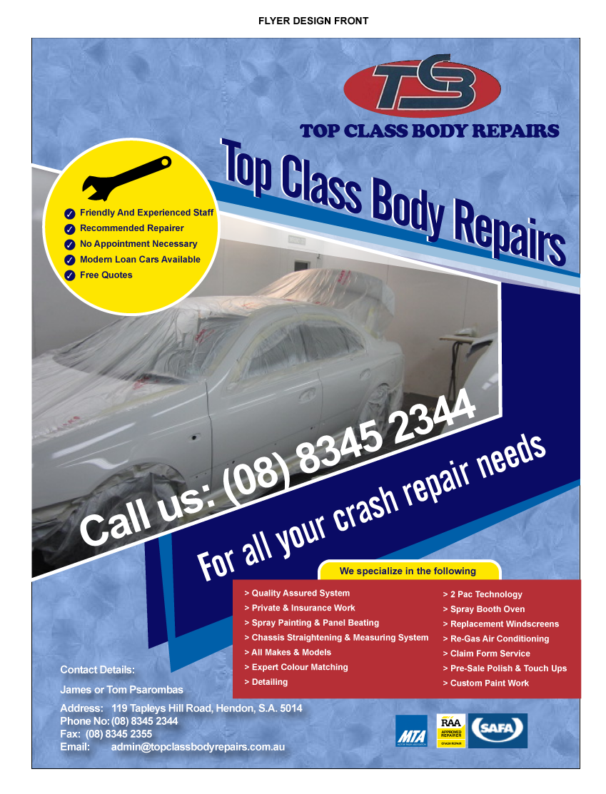 Flyer Design by designgreen for Top Class Body Repairs | Design #1915667