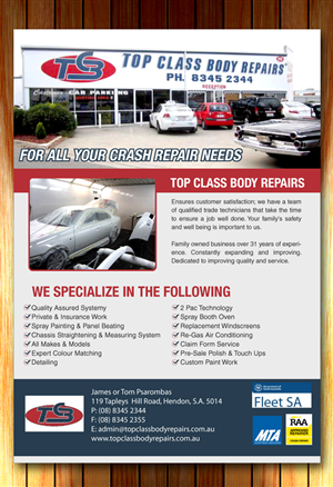 Flyer Design by Sbss for Top Class Body Repairs | Design: #1887168