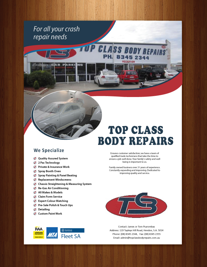 Flyer Design by Sbss for Top Class Body Repairs | Design #1888203