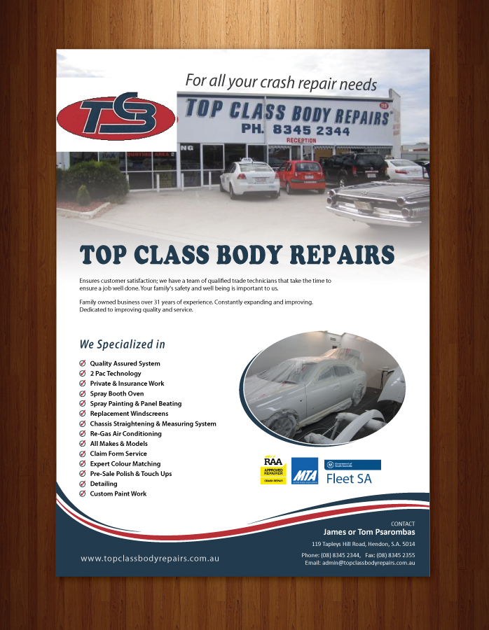 Flyer Design by Sbss for Top Class Body Repairs | Design #1888208