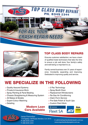 Flyer Design by Sbss for Top Class Body Repairs | Design: #1920113