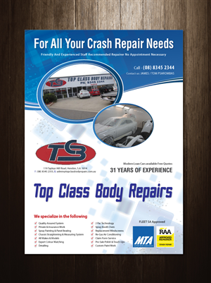 Flyer Design by meet007 for Top Class Body Repairs | Design: #1883147