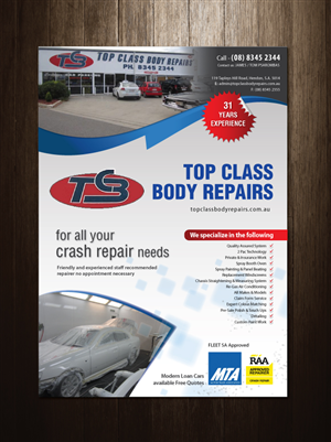 Flyer Design by meet007 for Top Class Body Repairs | Design: #1883290