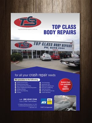 Flyer Design by meet007 for Top Class Body Repairs | Design: #1883578