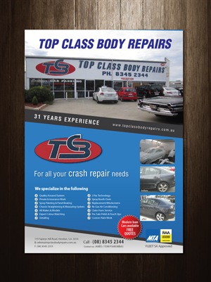Flyer Design by meet007 for Top Class Body Repairs | Design: #1883646