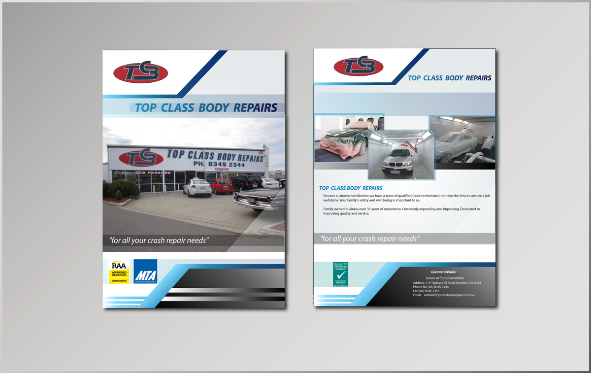 Flyer Design by nafizrahat for Top Class Body Repairs | Design #1884815