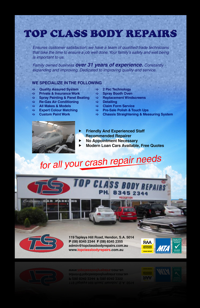 Flyer Design by jgeoinbox for Top Class Body Repairs | Design #1887580