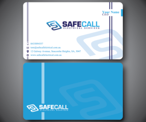 Business Card Design by dezignlab2015 for safecall electrical services | Design: #7465395