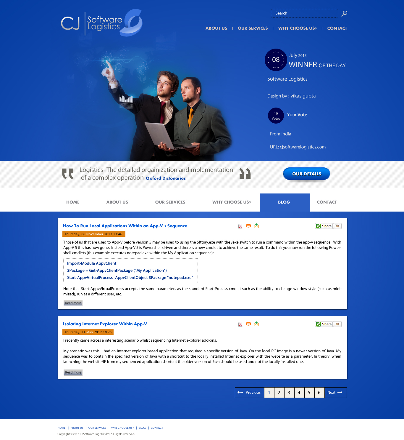 Web Design by AVROM for CJ Software Logistics | Design #1905067