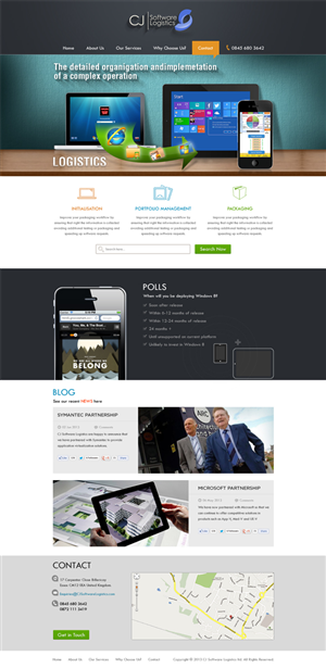 Web Design by Mayank Patel for CJ Software Logistics | Design #1897095