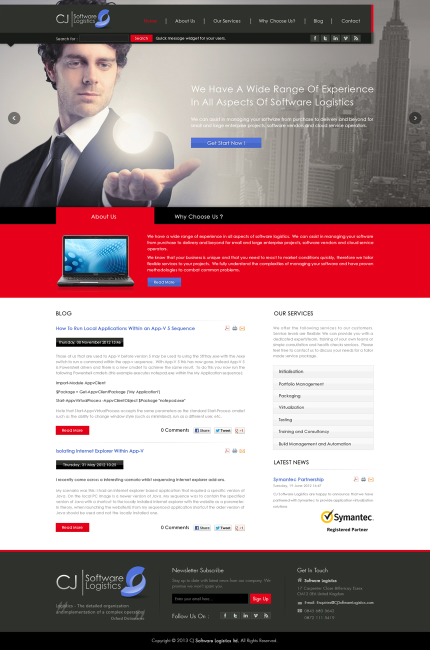 Web-Design von Desire Design Solutions für CJ Software Logistics | Design #1886732